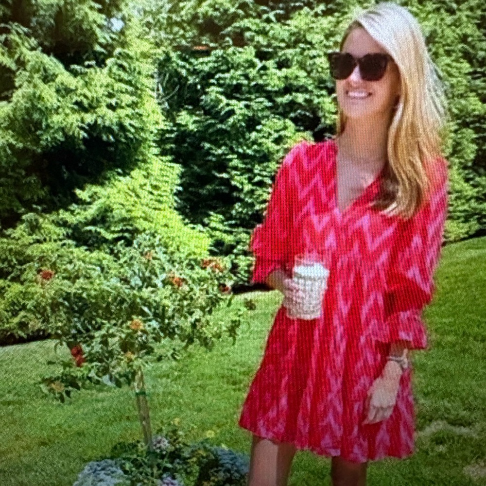 Pomander Place Ikat Kenzie hot pink mini dress size S from Tuckernuck